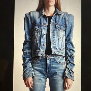 R13 Kelsey Shirring Denim Jacket